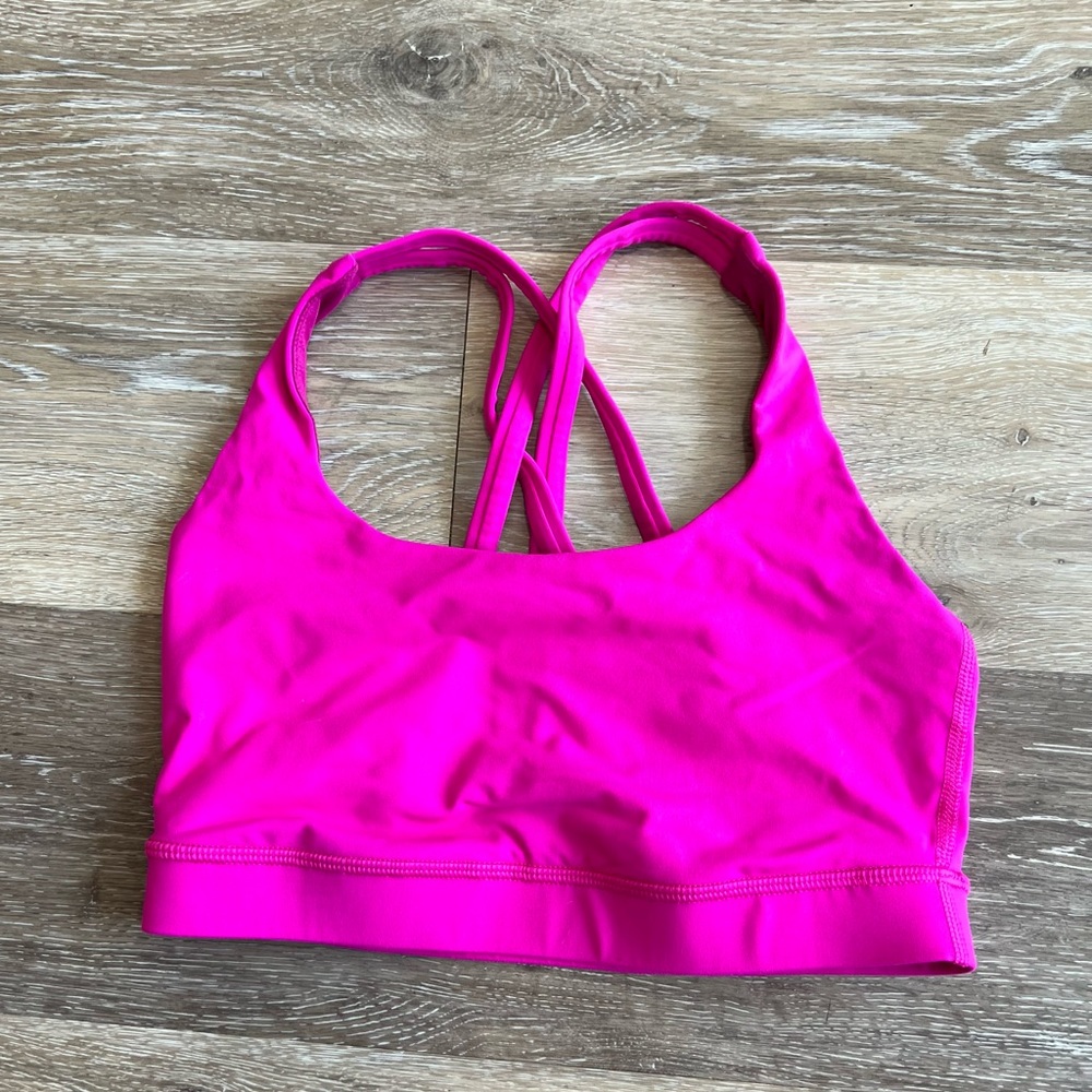 Pink lululemon sports bra